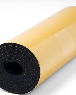 XLarge Black Closed Cell Foam Rubber with Peel and Stick Adhesive, 72" x 17" x 1/4"