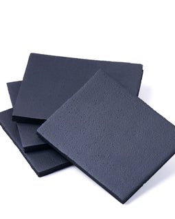 High-Density Foam, Closed-Cell Neoprene BlendFirm Padding, Non-Absorbent Vibration Dampener Foam Pads, Black, 4” x 5” x 3/8" (4 Pack)