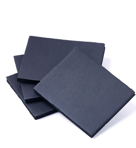 High-Density Foam, Closed-Cell Neoprene BlendFirm Padding, Non-Absorbent Vibration Dampener Foam Pads, Black, 4” x 5” x 3/8