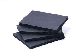 High-Density Foam, Closed-Cell Neoprene BlendFirm Padding, Non-Absorbent Vibration Dampener Foam Pads, Black, 4” x 5” x 3/8" (4 Pack)