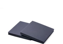 High-Density Foam Panels, Closed-Cell Insulation Foam Pads, Black, 12" X 12" X 1" (2 Pack)